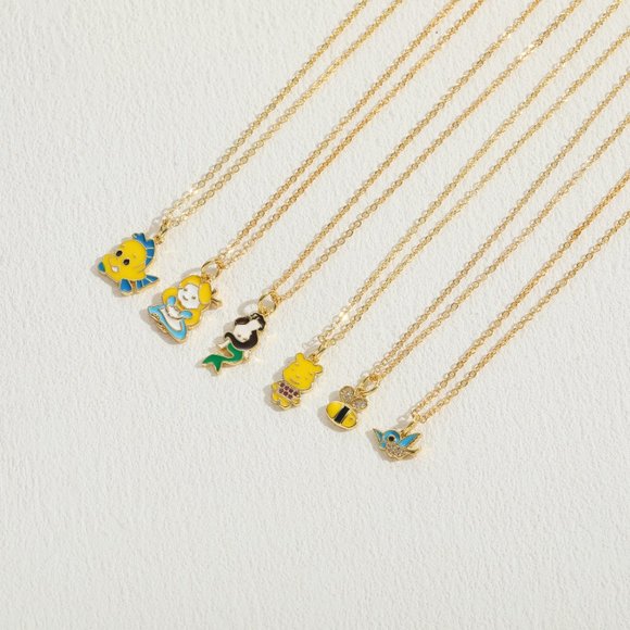 $5 ADD ON ITEM- 14K Gold Plated Princess Charm Pendant Chain Necklace Kids - Picture 5 of 6